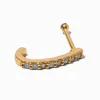 Claire's Bijoux De Piercing-Anneau de nez 0,6 mm pavé en zircon cubique couleur argentée et couleur dorée