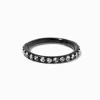 Claire's Colliers|Bijoux Premium-Anneau pour le nez à charnière strass 0,8 mm en titane noir