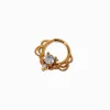 Claire's Bijoux De Piercing-Anneau pour piercing Daith 1,2 mm en zircon cubique et acier inoxydable couleur dorée