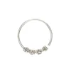 Claire's Bijoux Premium|Bijoux De Piercing-Anneau pour piercing de nez avec pierre ornementée 0,6 mm couleur argentée