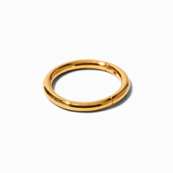 Claire's Bijoux Premium|Bijoux De Piercing-Anneau pour piercing de nez couleur titanée 1,0 mm couleur dorée