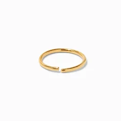 Claire's Bijoux Premium|Bijoux De Piercing-Anneau pour piercing de nez en titane 0,8 mm couleur dorée