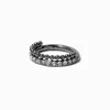 Claire's Bijoux Premium|Bijoux De Piercing-Anneau pour piercing de nez 1,2 mm boules et strass en titane couleur argentée