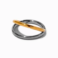 Claire's Bijoux De Piercing-Anneau pour piercing de nez 1,0 mm double charnière en titane en métaux mixtes