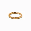 Claire's Bijoux De Piercing-Anneau pour piercing de nez tressé 1,0 mm en titane couleur dorée