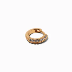 Claire's Bijoux De Piercing-Anneau pour piercing rook à charnière 0,8 mm en zircon cubique et acier inoxydable couleur dorée