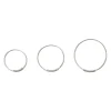 Claire's Bijoux Premium|Bijoux De Piercing-Anneaux de nez avec barre 0,6 mm de différentes tailles couleur argentée - Lot de 3