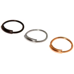 Claire's Bijoux De Piercing-Anneaux de piercing de nez minimalistes avec barre 20 g en métaux mixtes - Lot de 3