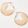 Claire's Anneaux-Anneaux d’oreilles filigrane délicats 40 mm couleur dorée