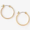 Claire's Anneaux-Anneaux d'oreilles larges 25 mm couleur dorée