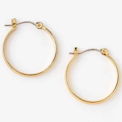 Claire's Anneaux-Anneaux d'oreilles larges 25 mm couleur dorée