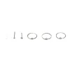 Claire's Bijoux De Piercing-Anneaux et clous pour piercing de nez basiques 0,6 mm couleur argentée et transparents - Lot de 6