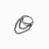 Claire's Bijoux De Piercing-Anneaux pour piercing au cartilage 1,0 mm chaîne couleur argentée