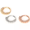 Claire's Bijoux De Piercing-Anneaux pour piercing cartilage de luxe avec strass 1 mm en métaux mixtes - Lot de 3