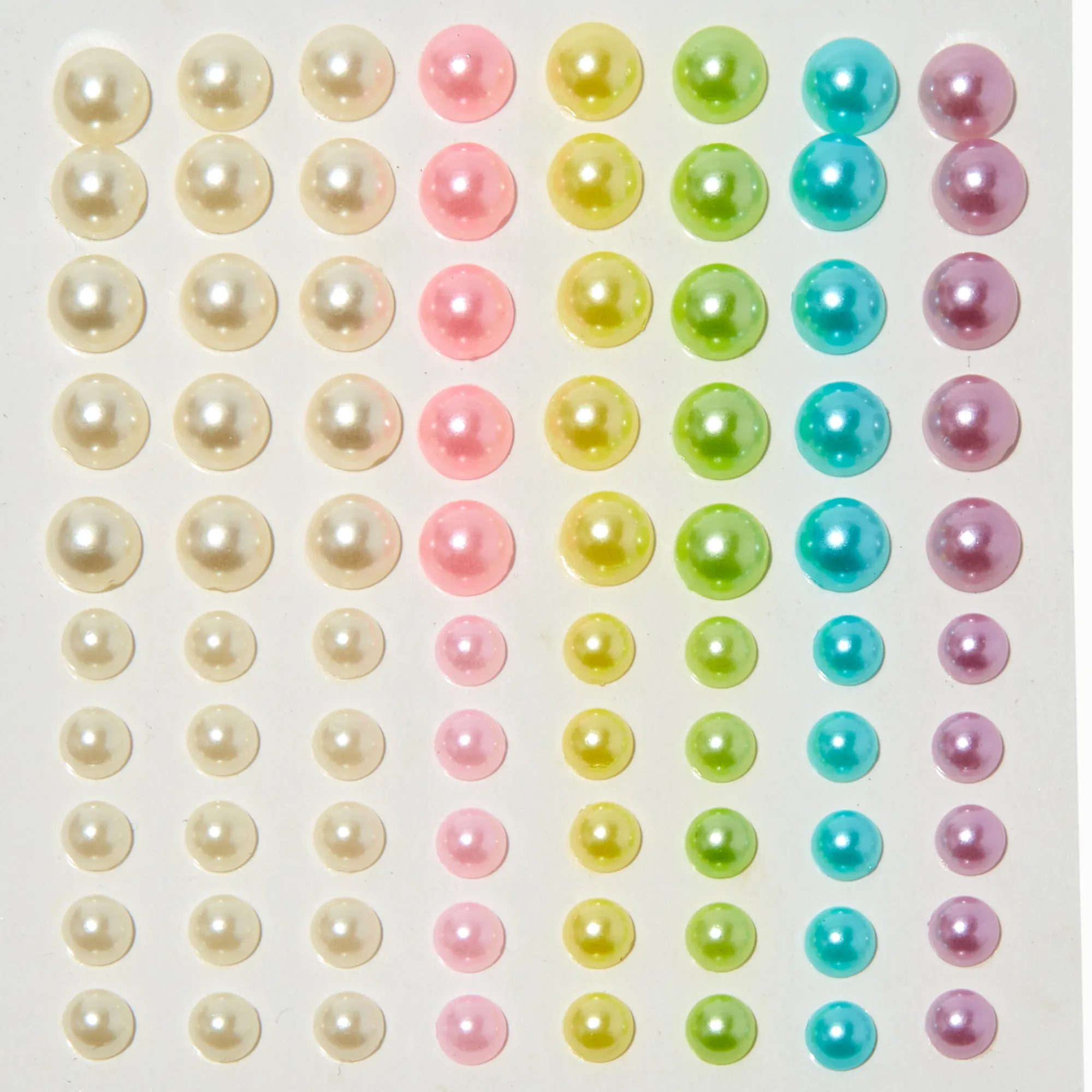 Claire's Accessoires Coiffure-Assortiment de strass pour cheveux arc-en-ciel pastel - Lot de 80