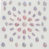 Claire's Accessoires Coiffure-Assortiment de strass pour cheveux en forme de goutte roses et violets - Lot de 80