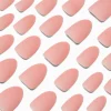 Claire's Ongles-Baby Pink Short Almond Vegan Faux Nail Set - 24 Pack