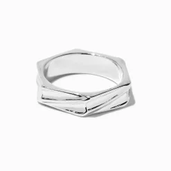 Claire's Bagues-Bague boulon couleur argentée