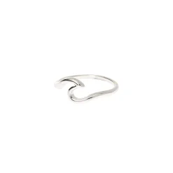 Claire's Bagues-Bague design vague couleur argenté