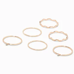 Claire's Bagues-Bagues texturées couleur dorée - Lot de 6