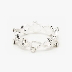 Claire's Bagues-Bague symbole de l’infini avec strass couleur argentée
