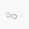 Claire's Bagues-Bague symbole de l’infini décorée couleur argentée