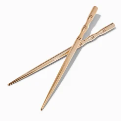 Claire's Accessoires Coiffure-Baguettes à cheveux couleur dorée - Lot de 2