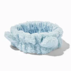 Claire's Bandeaux Et Serre-têtes-Bandeau de maquillage sherpa pelucheux bleu