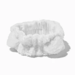 Claire's Bandeaux Et Serre-têtes-Bandeau de maquillage sherpa pelucheux blanc