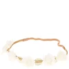 Claire's Bandeaux Et Serre-têtes|Fleurs Pour Cheveux-Bandeau à fleurs blanches et feuilles couleur doré