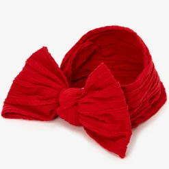 Claire's Bandeaux Et Serre-têtes-Bandeau à nœud côtelé en nylon Claire's Club - Rouge