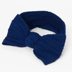 Claire's Bandeaux Et Serre-têtes-Bandeau à nœud côtelé en nylon Claire's Club - Bleu marine