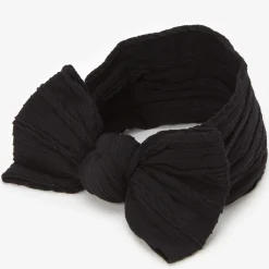 Claire's Bandeaux Et Serre-têtes-Bandeau à nœud côtelé en nylon Claire's Club - Noir