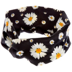Claire's Bandeaux Et Serre-têtes-Bandeau torsadé à marguerites - Noir