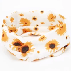 Claire's Bandeaux Et Serre-têtes-Bandeau torsadé tournesol - Blanc