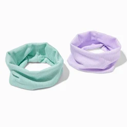 Claire's Bandeaux Et Serre-têtes-Bandeaux violet et vert - Lot de 2