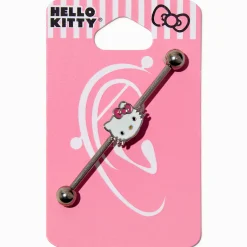 Claire's Bijoux De Piercing-Barre industrielle 1,6 mm visage émaillé Hello Kitty®