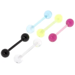 Claire's Bijoux De Piercing-Barres de piercing de langue fluo 1,6 mm - Lot de 5