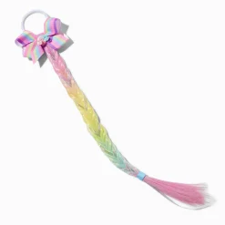 Claire's Perruques Et Extensions-Barrette avec cheveux synthétiques pastel arc-en-ciel Claire's Club
