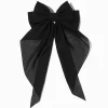 Claire's Barrettes Et Pinces|Noeuds Pour Cheveux-Barrette à nœud avec long ruban noire