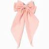 Claire's Noeuds Pour Cheveux|Barrettes Et Pinces-Barrette à nœud avec long ruban rose tendre