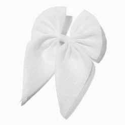 Claire's Noeuds Pour Cheveux|Barrettes Et Pinces-Barrette à nœud blanche pour occasion spéciale Claire's Club