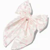 Claire's Noeuds Pour Cheveux|Barrettes Et Pinces-Barrette à nœud cœurs roses satin blanc Claire's Club