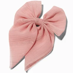 Claire's Noeuds Pour Cheveux-Barrette à nœud en mousseline rose Claire's Club