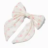 Claire's Noeuds Pour Cheveux|Barrettes Et Pinces-Barrette à nœud en organza floral rose
