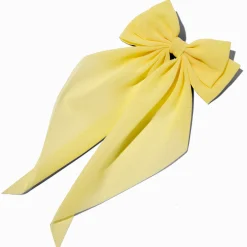 Claire's Noeuds Pour Cheveux-Barrette à nœud à longs pans jaune citron