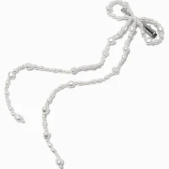 Claire's Barrettes Et Pinces-Barrette à nœud longue perle d'imitation