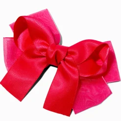 Claire's Noeuds Pour Cheveux|Barrettes Et Pinces-Barrette à nœud mousseline satinée rose vif Claire's Club