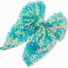 Claire's Barrettes Et Pinces|Noeuds Pour Cheveux-Barrette à nœud paillettes mousseline bleu sarcelle Claire's Club