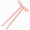 Claire's Noeuds Pour Cheveux|Barrettes Et Pinces-Barrette à nœud à pans extra longs rose tendre